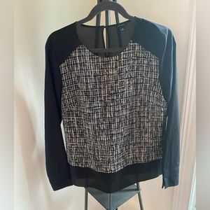 Ann Taylor Top with Gold stitching